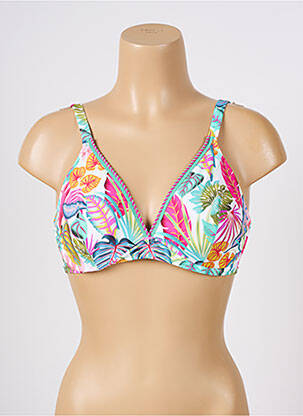 Sutien de costum de baie elasticitate sutien balconet cu decolteu înalt albastru ANTIGEL femeie