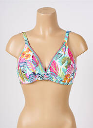 Sutien de costum de baie elasticitate sutien balconet cu decolteu înalt albastru ANTIGEL femeie