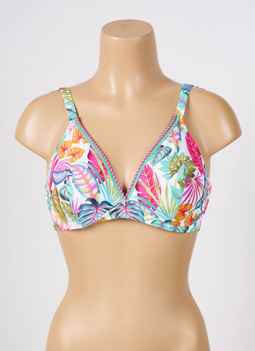 Sutien de costum de baie elasticitate sutien balconet cu decolteu înalt albastru ANTIGEL femme