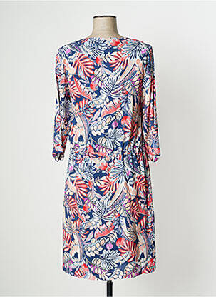 Rochie midi croială fluidă mâneci 3/4 albastru GRIFFON femeie