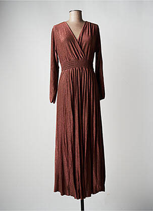 Rochie lungă maro SENES femeie