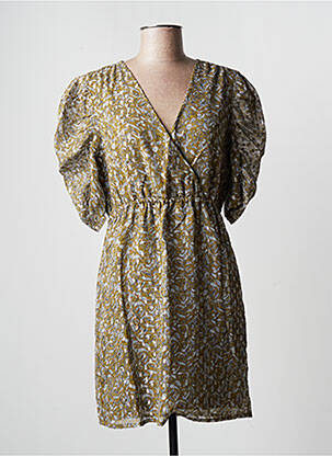 Rochie scurtă mâneci scurte mâneci scurte verde AN' GE femeie