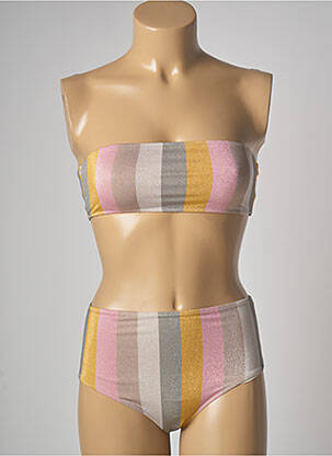 Costum de baie din două piese elasticitate top bentiță verde KIWI femme