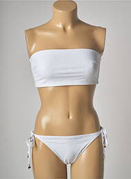 Costum de baie din două piese elasticitate top bentiță alb LOLITA ANGELS femeie