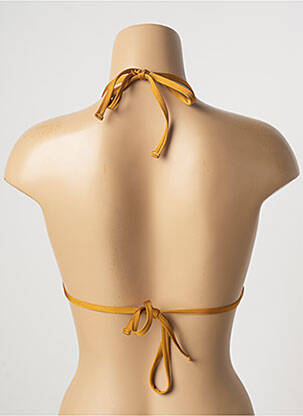 Sutien de costum de baie elasticitate top triunghiuri galben KIWI femeie