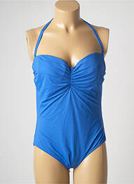 Costum de baie dintr-o singură piesă bretele elastice detașabile top sutien modelat albastru KIWI femeie