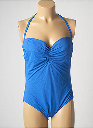 Costum de baie dintr-o singură piesă bretele elastice detașabile top sutien modelat albastru KIWI femme