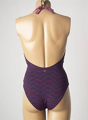 Costum de baie dintr-o singură piesă imprimeu fantezie top triunghiuri violet BLUELOBSTER femeie