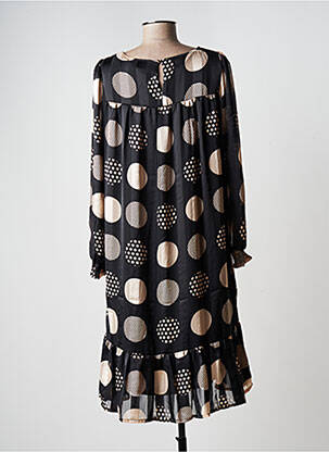 Rochie midi mâneci lungi mâneci lungi negru SIGNATURE femeie