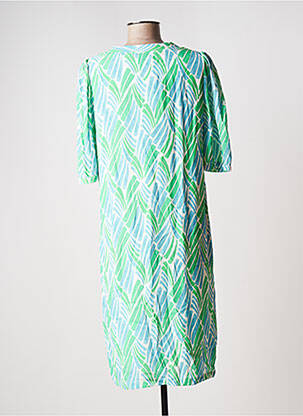 Rochie midi croială fluidă mâneci scurte verde SIGNE NATURE femeie