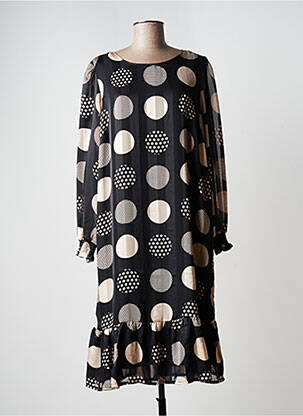 Rochie midi mâneci lungi mâneci lungi negru SIGNATURE femeie