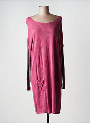 Rochie pulover guler rotund mâneci lungi roz MES SOEURS ET MOI femeie