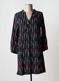Rochie scurtă croială fluidă mâneci lungi negru COMPAÑIA FANTASTICA femme