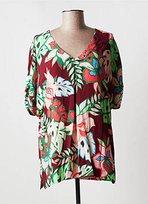 Tunică mâneci scurte roșu KYRA femeie