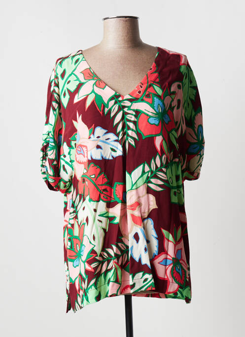 Tunică mâneci scurte roșu KYRA femeie