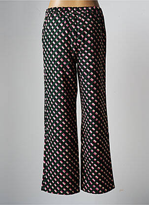 Pantalon larg țesătură crep verde COMPAÑIA FANTASTICA femeie