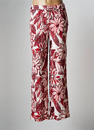 Pantalon drept roșu KYRA femeie