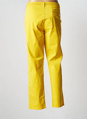 Pantalon chino țesătură poplin mărime normală galben ONE STEP femeie