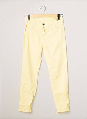 Pantalon slim galben DENIM STUDIO femeie