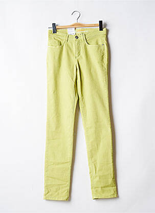 Pantalon slim țesătură poplin mărime normală verde STARK femeie