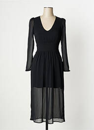 Rochie lungă mâneci lungi mâneci lungi negru LAAGAM femme