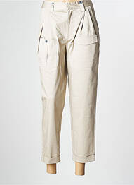 Pantalon 7/8 talie înaltă talie înaltă bej VICTORIO & LUCCHINO femme