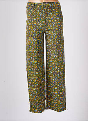 Pantalon larg verde CACHE CACHE femeie