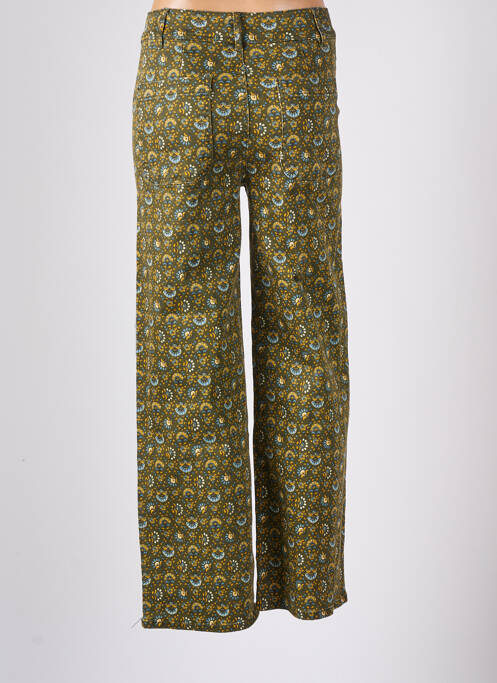 Pantalon larg verde CACHE CACHE femeie