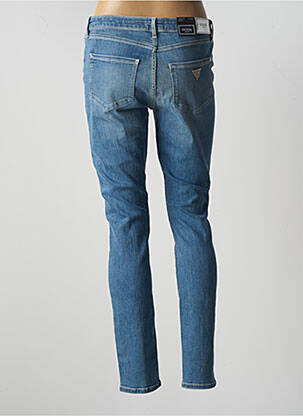 Blugi skinny efect uzat decolorat talie înaltă albastru GUESS femeie