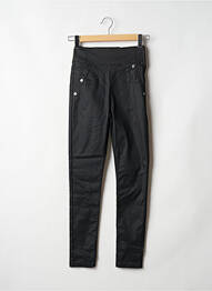 Pantalon slim țesătură acoperită talie înaltă negru CACHE CACHE femeie