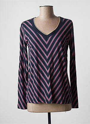 Tricou mâneci lungi mâneci lungi albastru BLANCHEPORTE femeie
