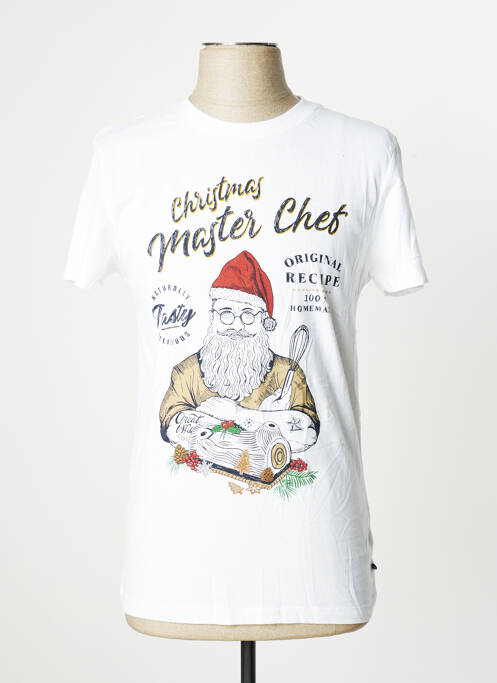 Tricou alb BONOBO bărbat