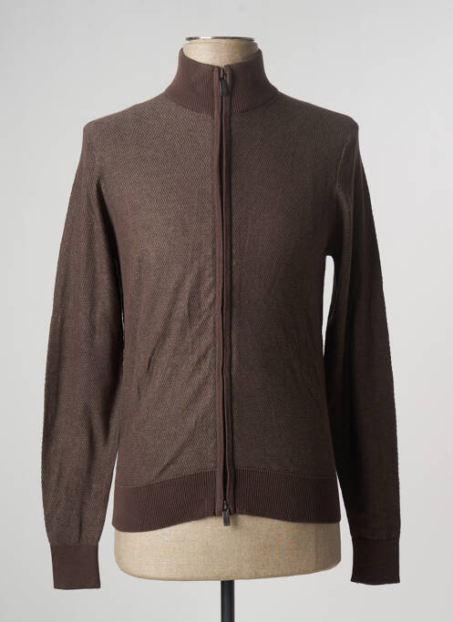 Vestă cu mâneci lungi maro DOPPELGÄNGER bărbat