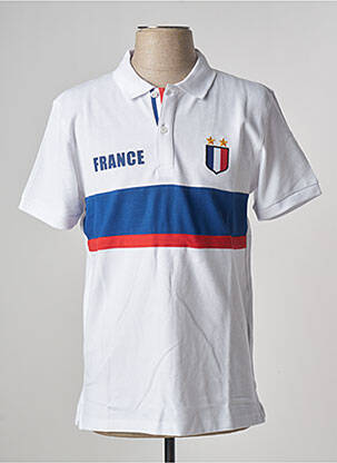 Polo serigrafie mâneci scurte alb CELIO bărbat