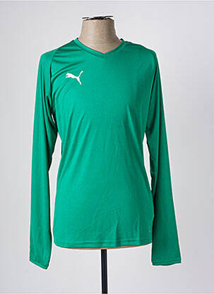 Tricou croială dreaptă mâneci lungi verde PUMA bărbat