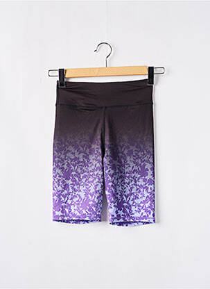 Pantalon de ciclism efect material satinat talie înaltă violet CACHE CACHE femeie