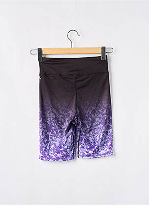 Pantalon de ciclism efect material satinat talie înaltă violet CACHE CACHE femeie