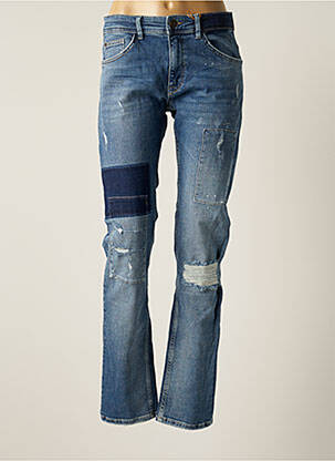 Blugi cu croială dreaptă efect uzat decolorat mărime normală albastru BONOBO femme