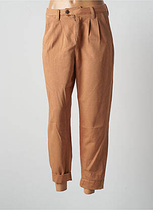 Pantalon chino țesătură poplin mărime normală maro BONOBO femeie