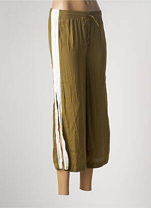Pantalon larg talie elastică verde UNDIZ femeie