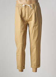 Pantalon 7/8 închidere cu fermoar sub clapetă cu cârlig mărime normală bej BONOBO homme