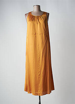 Rochie midi galben LAUREN VIDAL femeie