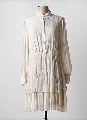 Rochie midi bej LAUREN VIDAL femeie