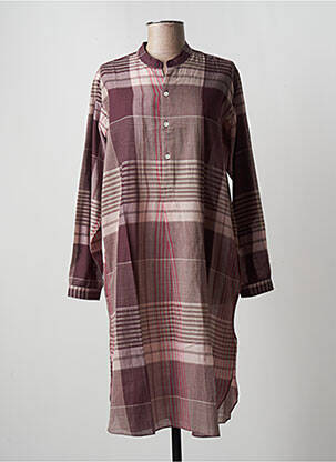 Rochie midi croială fluidă mâneci lungi violet MOIS MONT femeie