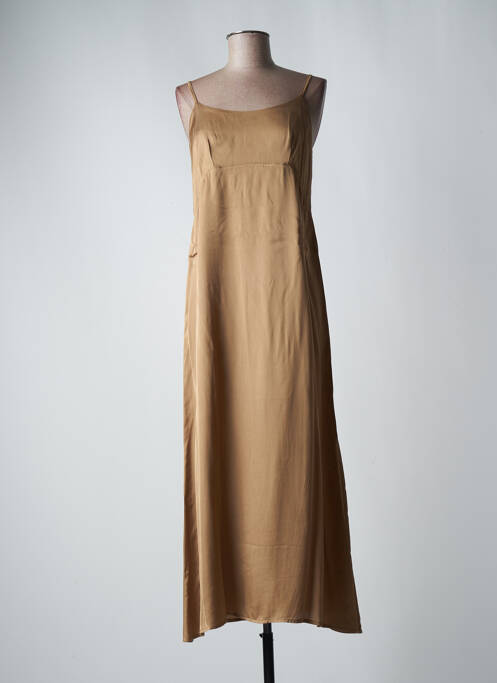 Rochie lungă maro LAUREN VIDAL femeie