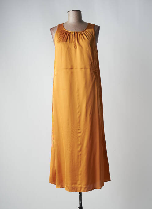 Rochie midi galben LAUREN VIDAL femeie