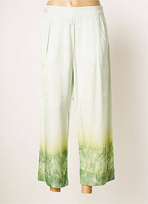 Pantalon 7/8 talie înaltă talie înaltă verde RABENS SALONER femeie