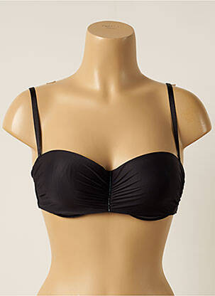 Sutien efect material satinat top bentiță negru MAISON LEJABY femeie