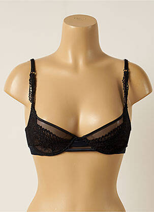Sutien broderie sutien cupe întregi cu decolteu înalt negru RCRESCENTINI BY COTTON BLUB femeie