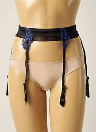 Corset/jartieră efect material satinat negru COTTON CLUB femme